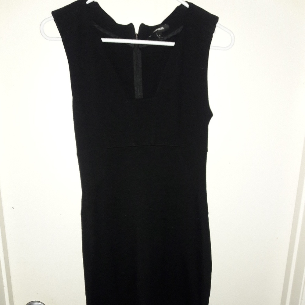 Small Black form fitting dress by Express